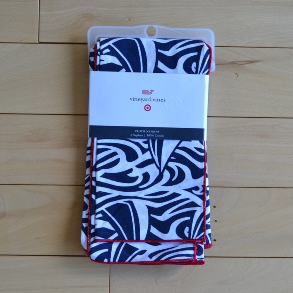 NWT Vineyard Vines x Target Cloth Napkins 4 Pack 100% Cotton